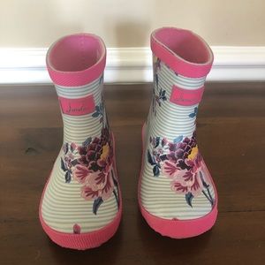 Joules Girls Rain boots Toddler size 6